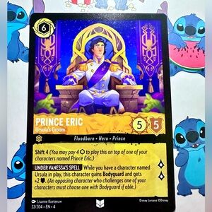 prince eric 22/204 [little mermaid] - uncommon — disney lorcana: ursula’s return